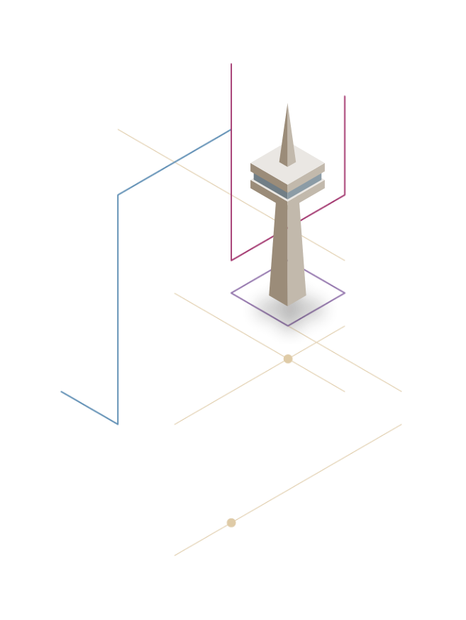 Schmuckstück mit gebäude